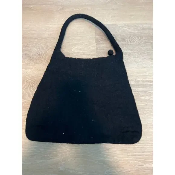 Rising Tide Felted Flower Wool 100% Wool Shoulder Purse Handbag Funky - Picture 3 of 5